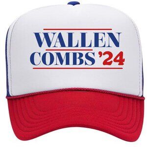 Wallen Combs '24 Election Country Foam Trucker Mesh Snapback Cap Hat Red & White